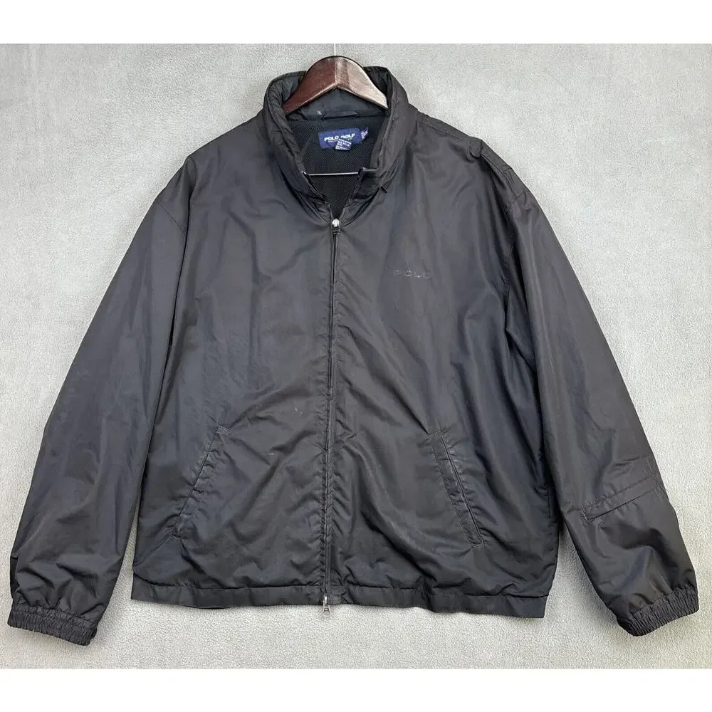 Polo Ralph Lauren Golf Mens Full-Zip Hooded Jacket Coat Black - Size XXL - Picture 1 of 14